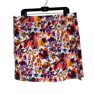 NEW Ripskirt Hawaii Floral Print Wrap Skirt Size XL Posie Pink Length 2 Colorful